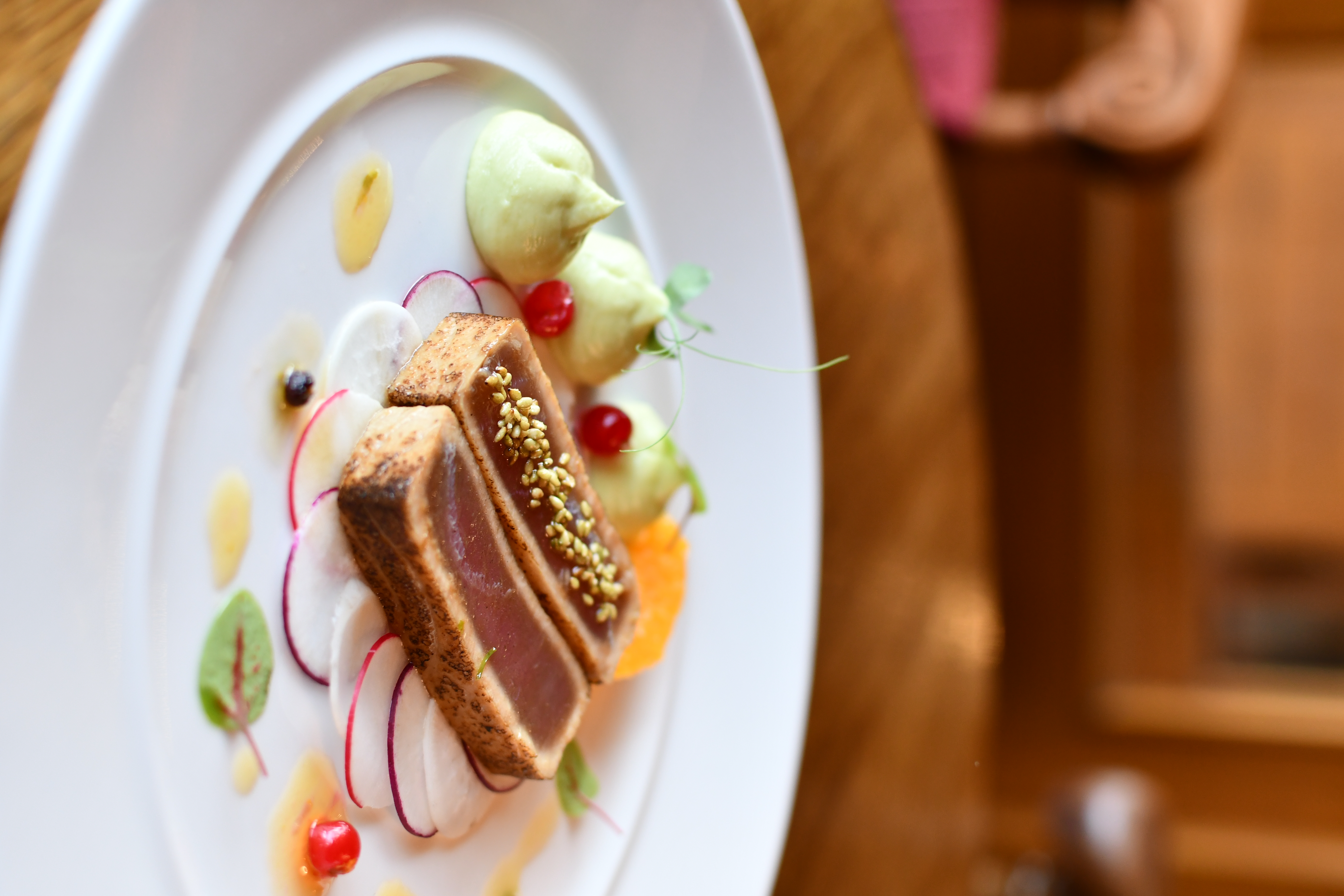 Création gastronomique du restaurant Le Cheval Blanc